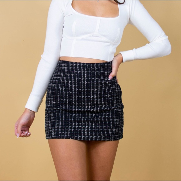 Grey Bandit Eve Tweed Skirt - Picture 1 of 4